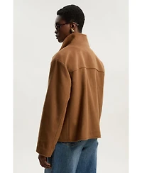 Karen Millen Women's Brushed Wool Funnel Neck Short Coat