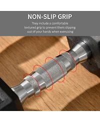 Soozier Hex Rubber Dumbbell Set with Ergonomic Handles