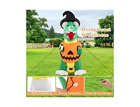 Mondawe Blow up Inflatable Pumpkin Dinosaur Yard Decoration with Built-in Led Lights