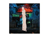 Mondawe 6ft Halloween Animated Standing Mummy with Led Red Glowing Eyes