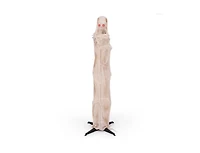 Mondawe 6ft Halloween Animated Standing Mummy with Led Red Glowing Eyes