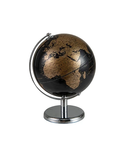 Hongge 8-Inch Decorative World Globe with Modern Metal Stand