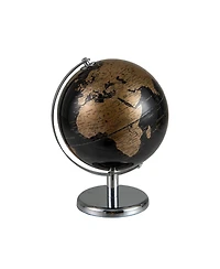 Hongge 8-Inch Decorative World Globe with Modern Metal Stand