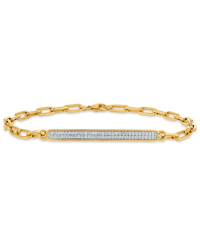 Macy's White Diamond Bracelet (0.25 ct. t.w.) in 14k Yellow Gold