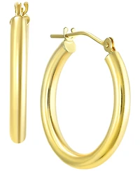 Macy's Polished Hoop Earrings in 18k Yellow Gold