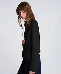 Kenneth Cole Women's Drape Front Pull-On Shirt