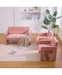 Streamdale Furniture Nordic Modern Double Armchair Sofa for Living Room & Bedroom