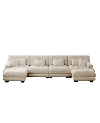 Streamdale Free Combination Modular Sectional Sofa, U Shaped Couch, 4-Seater Comfy Cloud Couch