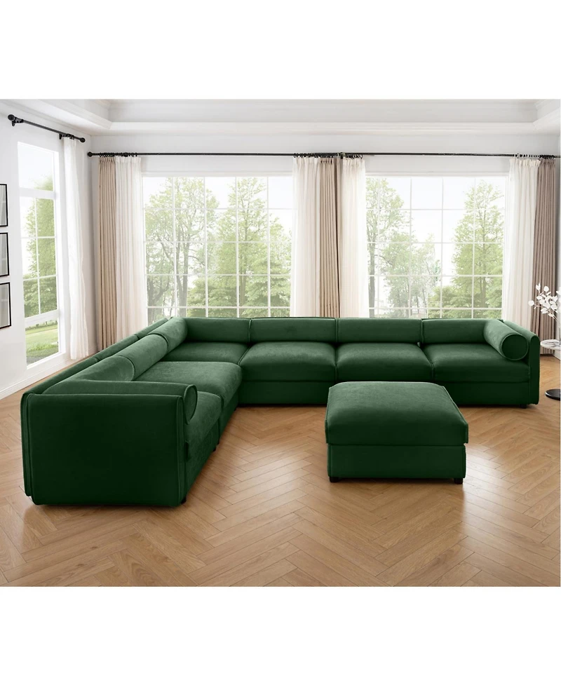 Streamdale Furniture Large Modular Sectional Sofa with Storage, Chenille