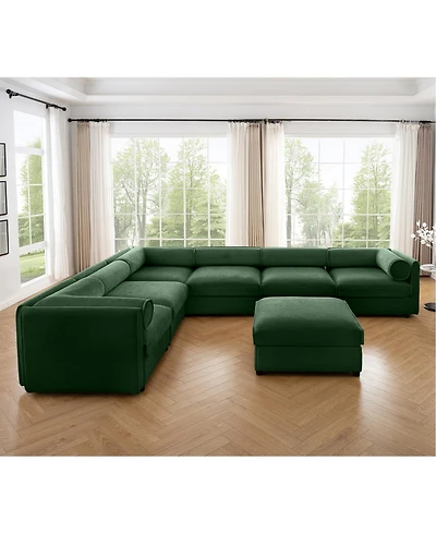 Streamdale Furniture Large Modular Sectional Sofa with Storage, Chenille