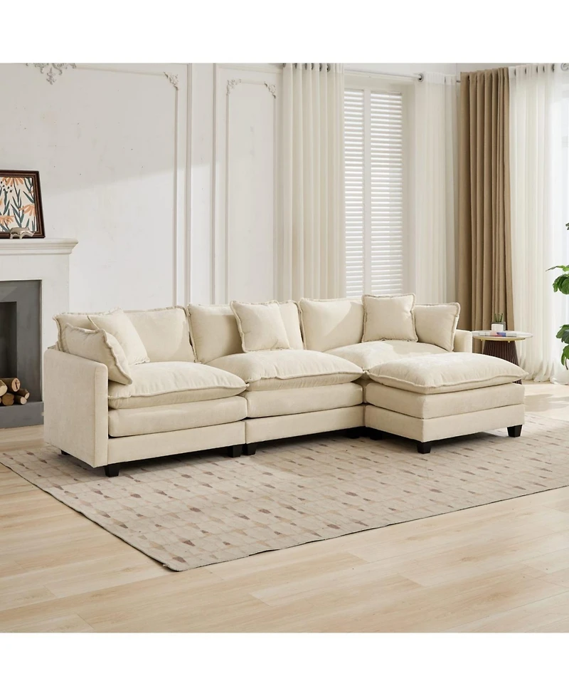 Streamdale Cloud Couch: Flexible, Modular Chenille Sofa for Ultimate Comfort