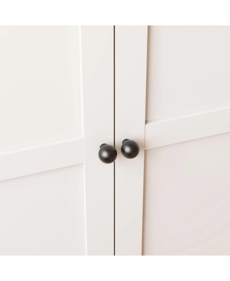 Streamdale Furniture Streamdale 61" White Metal Kitchen Pantry Cabinet with 4 Adjustable Shelves