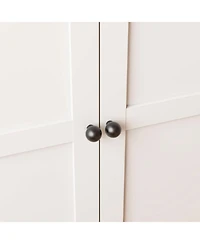 Streamdale Furniture Streamdale 61" White Metal Kitchen Pantry Cabinet with 4 Adjustable Shelves