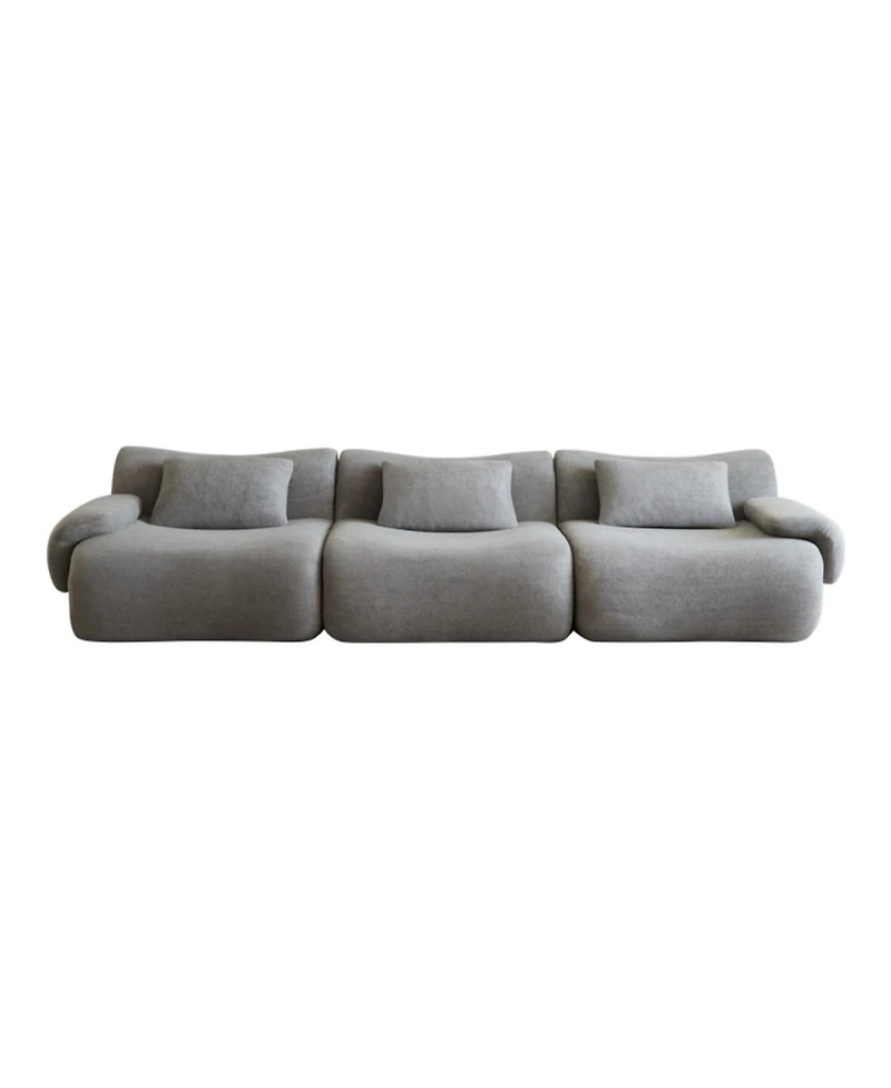 Streamdale Furniture Modular Sectional Sofa, Modern Minimalist Couch, Comfy, Space-Efficient, Light Gray