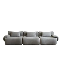 Streamdale Furniture Modular Sectional Sofa, Modern Minimalist Couch, Comfy, Space-Efficient, Light Gray