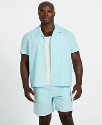 Guess Men's Fletcher Short Sleeve Button-Front Camp Shirt