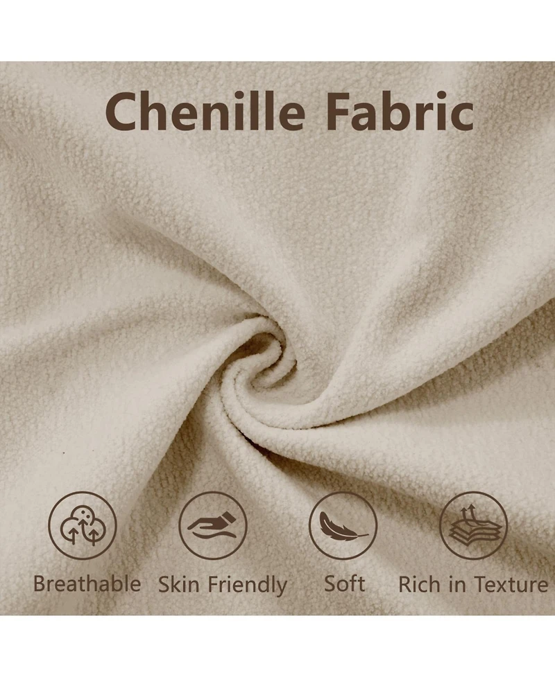 Streamdale Furniture Streamdale Cloud Couch 2 Seater Sofa, Chenille Light Coffee