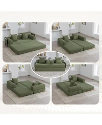 Streamdale Furniture Streamdale Foldable & Compressible Sofa with Metal Frame for Small Spaces