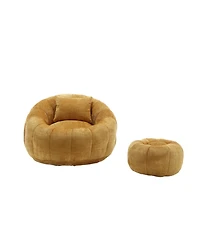 Streamdale Furniture Modern Bean Bag Chair with Ottoman for Adults