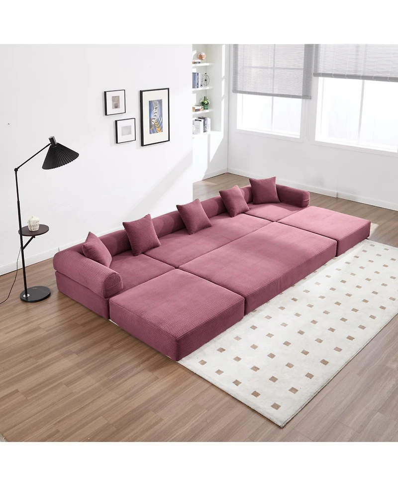 Streamdale Convertible Folding Sofa Bed with Pillow Back Handrail