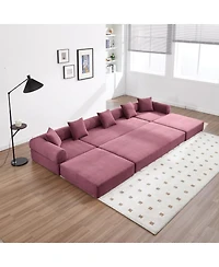 Streamdale Convertible Folding Sofa Bed with Pillow Back Handrail