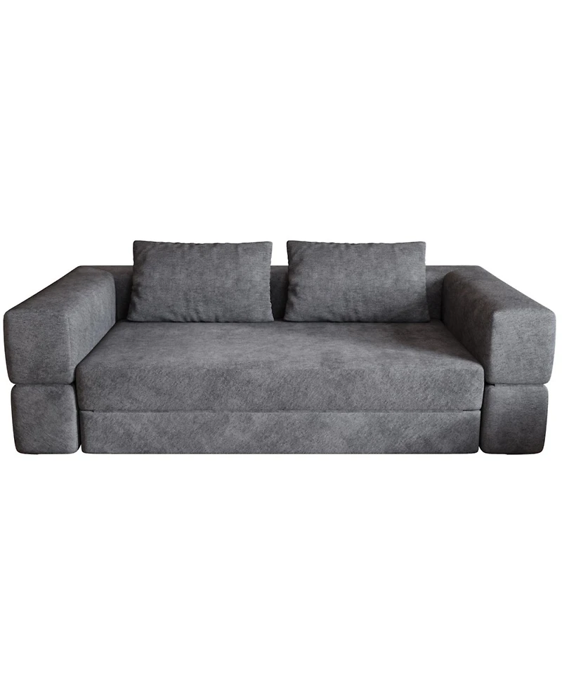 Streamdale Furniture Grey Sofa Bed with Rectangle Pillow and Cushions