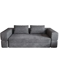 Streamdale Furniture Grey Sofa Bed with Rectangle Pillow and Cushions