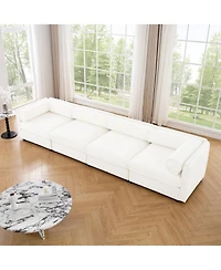 Streamdale Furniture Modular Sectional Sofa with Storage, White