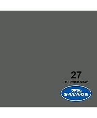 Savage Thunder Gray Widetone Seamless Background Paper 86" x 36' with Flashpoint 10' Air-Cushioned Background Support System Bundle