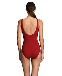 Lauren Ralph Women's Ruffle Surplice One-Piece Swimsuit