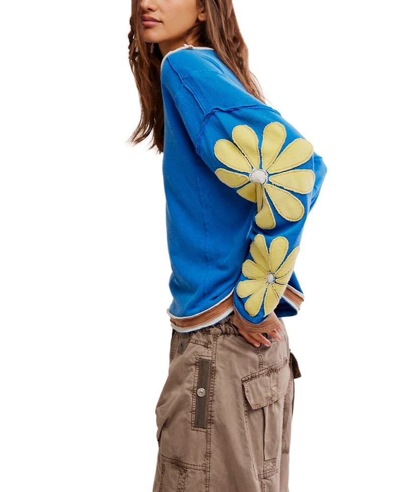 Free People Women's You're A Star Cotton Sweatshirt