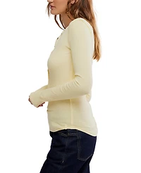 Free People Women's Long-Sleeve Henley Top