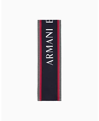 A|X Armani Exchange Men's Wool Wording Scarf