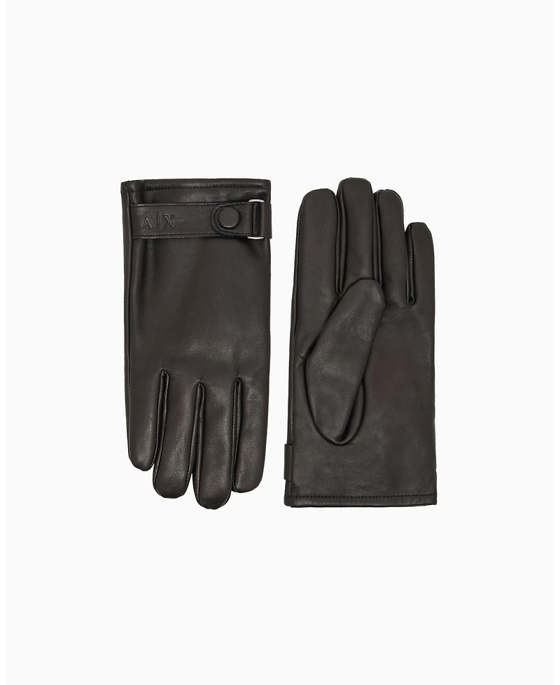 A|X Armani Exchange Men's Lamb Leather Gloves