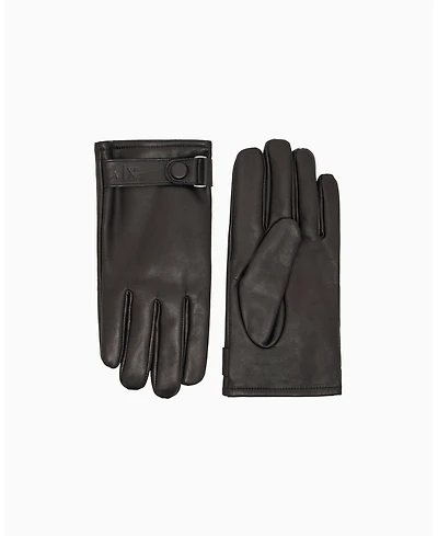 A|X Armani Exchange Men's Lamb Leather Gloves