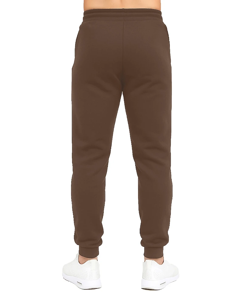 Blu Rock Men's Modern-Fit Heavyweight Jogger Sweatpants with Zipper Side Pockets