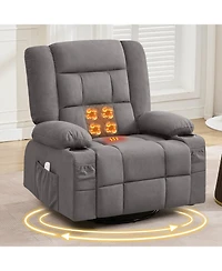 Streamdale Kneading Massage Rocker Recliner Chair with Heat, Usb Port, 2 Cup Holders