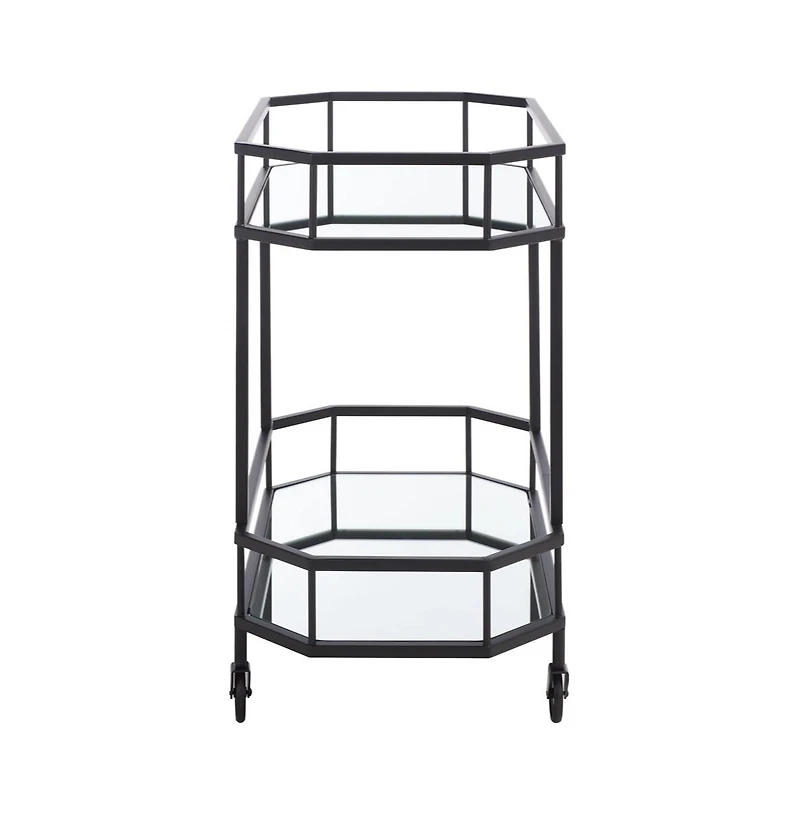 Silva 2 Tier Octagon Bar Cart