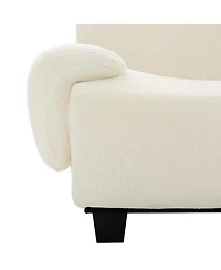 Streamdale Modern Chenille 3-Seater Sofa with Curved Armrests