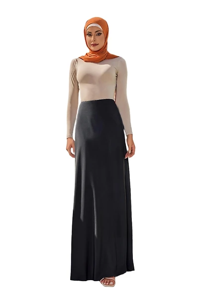 Urban Modesty Women's Brown Satin Skirt
