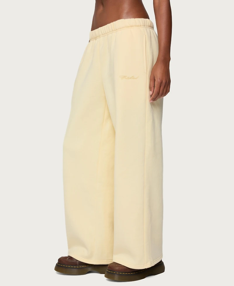 Edikted Women's Basic Girl Wide Leg Sweatpants