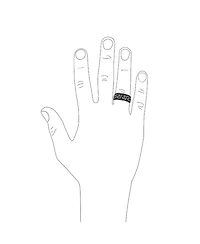 Bling Jewelry Two-Tone Black & Silver Greek Key Design Promise Band Ring Sterling Silver 9MM