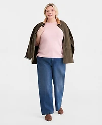 Style & Co Plus Pima Cotton 3/4-Sleeve Top