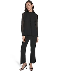 Calvin Klein Women's Ruffle-Front Blouse