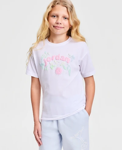 Jordan Girls' 7-16 Floral Basketball Graphic T-Shirt