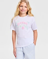 Jordan Girls' 7-16 Floral Basketball Graphic T-Shirt
