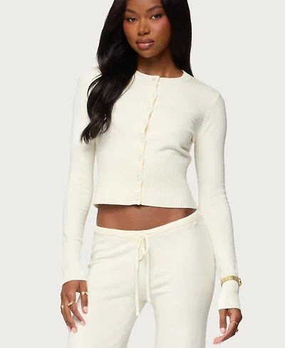 Edikted Women's Montanna Rib Knit Cardigan