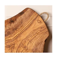 Verve Culture Olivewood Charcuterie Board with Rope Handle