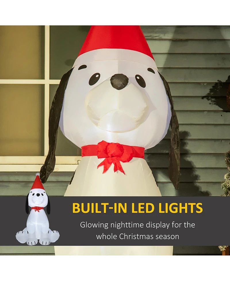 Homcom 6' Christmas Inflatable Puppy Dog Outdoor Blow-Up Display