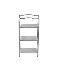 Household Essentials 3-Tier Metal Bathroom Storage Shelf, Silver